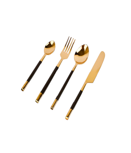 Ensemble personnalisé tout-en-un cuillère à salade fourchette baguettes manche en noyer vaisselle en métal pour camping fabricant de gros fournisseur - Product Image 5