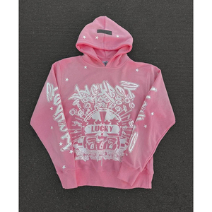 Conjunto de chándal estampado Morado para hombre, Sudadera con capucha y pantalones, conjunto de dos piezas, ropa de calle, ropa deportiva informal de moda, ropa al por mayor - Product Image 5