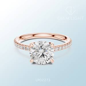 Anillo exclusivo de racimo de diamantes blancos, corte redondo, claridad VS+, color F, certificado IGI, joyería fina hecha a mano, hecho a medida. - Product Image 4