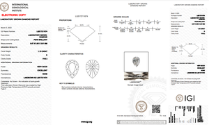 D Color VVS2, taille de clarté 1.10Ct diamant poli en forme de poire HPHT-CVD diamant bijoux diamants en vrac - Product Image 5