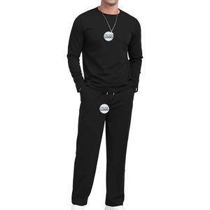 Sweatsuit Set <b>Mens</b> XL Teal <b>Green</b> NuBlend Crewneck Made in USA Fleece Sweat <b>suit</b> - Product Image 4