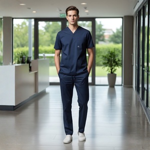 Uniformes Médicos Personalizados de Alta Calidad para Enfermeros/as, Conjuntos de Uniformes Médicos Elásticos Personalizados para Hombres y Mujeres - Product Image 5