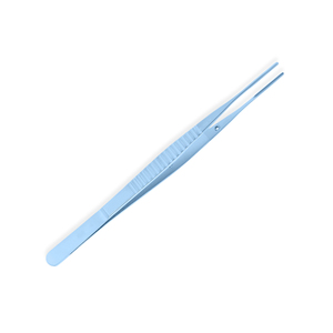 Debakey enduit bleu 16 cm pince chirurgicale en acier métallique droite manuelle Instrument de dissection de préhension des tissus fins - Product Image 2
