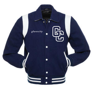 Veste universitaire en laine d'hiver personnalisée, best-seller, design classique, manches en cuir véritable, broderie de lettres sur le devant - Product Image 5