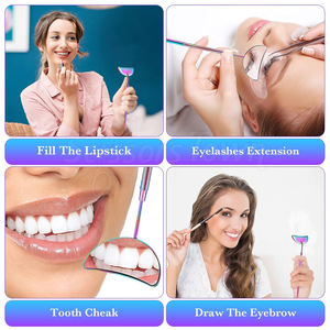 Espejo de extensión de pestañas de acero inoxidable profesional con mango en ángulo para artistas y técnicos de pestañas en salones de belleza - Product Image 6