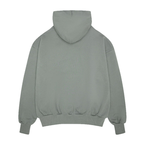 Pull-over à capuche surdimensionné en coton à épaules tombantes avec poche avant pour femmes fabricants personnalisés OEM - Product Image 6