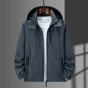 Diseño de logotipo personalizado OEM abrigos de primavera y otoño para hombre diseño popular con capuchas para jóvenes y de mediana edad tops casuales para hombre - Product Image 4