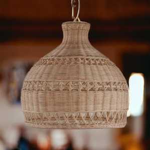 Bonne qualité plafond fait à la main en bambou abat-jour suspendu en bois lumière nordique rotin moderne lustres suspension pour chambre - Product Image 2