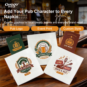 <span class=keywords><strong>Serviette</strong></span> <span class=keywords><strong>de</strong></span> bar 1 pli douce et absorbante <span class=keywords><strong>avec</strong></span> logo personnalisé pour comptoir <span class=keywords><strong>de</strong></span> pub et restauration - Product Image 4