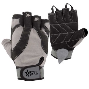 Guantes de levantamiento de pesas de medio dedo profesionales Diseño antideslizante para uso en gimnasio Venta caliente - Product Image 3