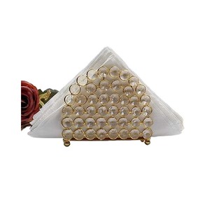 Porte-serviettes en cristal de luxe distributeur de serviettes sur pied en métal pour la décoration de pièce maîtresse de Table de mariage de cuisine salle à manger - Product Image 4