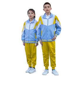 100 juegos personalizados para niñas niños hombres mujeres niños algodón deporte Sudadera con capucha Polo chándales uniformes para la escuela fabricantes al por mayor - Product Image 3