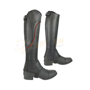 Custom Designed Zippered Cowhide Half <b>Chaps</b> for <b>Men</b> and Women Genuine <b>Leather</b> Horse Riding <b>Chaps</b> Western Style - Product Image 4