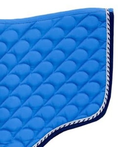 แผ่นรองอานม้าภาษาอังกฤษสีฟ้าแบบพรีเมี่ยมบุด้วยโฟมผ้าฝ้ายสีดำนุ่มใส่สบายสำหรับขี่ม้า - Product Image 2