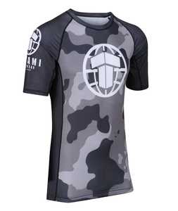 Men's Custom Made Quick Dry Camo Sport Shirt <b>Long</b> Usage Short <b>Sleeve</b> Surfing <b>Swimming</b> Printed Sublimation Rash Guard - Product Image 4