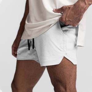 Pantalones cortos deportivos para correr de alta calidad para hombres americanos con malla y características transpirables Pantalones cortos con logotipo personalizado para hombres - Product Image 2