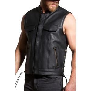 Chaleco de piel de vaca ajustado hecho a medida para hombre, moda informal, estilo de invierno, transpirable, en stock, directo desde Pakistán - Product Image 4