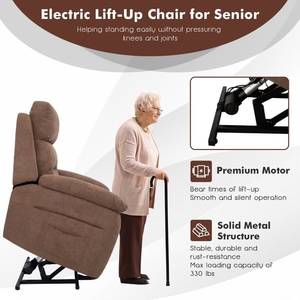 Sillón Reclinable Manual al Mejor Precio del Mercado con Reposabrazos Acolchados, Tela de Microfibra Marrón, Soporte Corporal Completo - Product Image 3