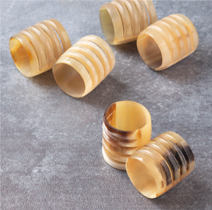Anillos para Servilletas de Cuerno de Búfalo, Ecológicos, Personalizables, Vajilla de Alta Calidad para Hogar, Restaurante, Boda, Estilo Moderno y Clásico - Product Image 2