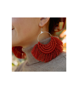 Pendientes colgantes de cuentas hechos a mano bohemios bonitos de verano con patrón personalizado, pendientes bohemios superventas para vacaciones de alta calidad - Product Image 3