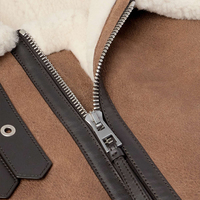 Veste vintage pour homme en cuir d'agneau véritable, fausse fourrure, style aviateur, bombardier d'hiver, veste vintage personnalisée en cuir véritable