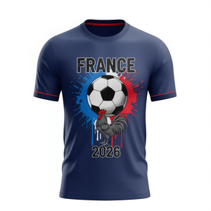 Maglia da Calcio Unisex Francia WC 2026, T-Shirt Tricolore con Grafica per Tifosi, Top per Giornate di Partita e Feste, Maglietta Promozionale - Product Image 2