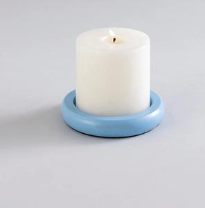 Bougeoirs ronds en métal bleu ciel de vente chaude pour la maison et les décorations de lumières de table de fête de Noël de mariage - Product Image 4