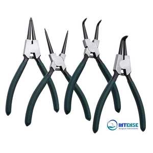 Kit de pinces à circlips externes en acier inoxydable, à mâchoires droites, robustes, de précision, à ressort, pour la fabrication de bijoux et de bagues - Product Image 1