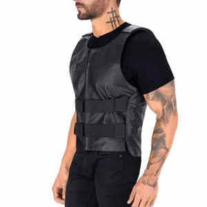 Gilet de moto en cuir pour hommes OEM Gilet de motard de qualité supérieure Gilet en cuir - Product Image 2