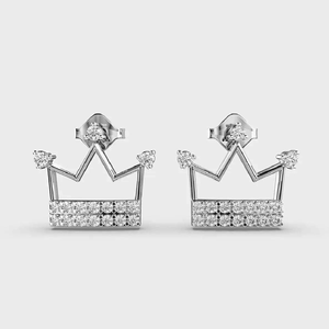 ต่างหูเพชรแล็บโกรว์รูปใบไม้สีโรสโกลด์สุดหรูจาก RATAN JEWELS |   เครื่องประดับเจ้าสาวทรงกลมเจียระไนแบบบริลเลียนท์ทันสมัย ได้รับการรับรองจาก IGI - Product Image 2