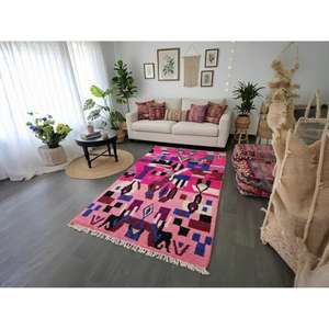 Alfombras marroquíes hechas a mano de lana, auténticas alfombras bereberes, lana natural, artesanía, personalizables en tamaño y colores, alta calidad - Product Image 2