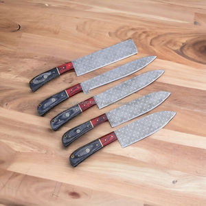 ชุดมีดเชฟสไตล์ญี่ปุ่น 5 ชิ้น ขายดี ผลิตจากเหล็กดามัสกัส ด้ามไม้โรสวูด เป็นมิตรกับสิ่งแวดล้อม สำหรับมืออาชีพ รวมถึง - Product Image 3
