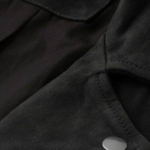 Professional Vintage Style Men's Black Suede Moto <b>Jacket</b> Stand Collar Zipper Closure <b>Slim</b> <b>Fit</b> Autumn Wear Leather <b>Jacket</b> Unisex - Product Image 6