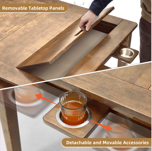 Juego de Mesa de Madera Maciza para 4-6 Jugadores - Product Image 4