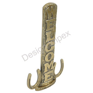 Vitrine Porte-Bouteille Bar et Hôtel et Restaurants Bienvenue Porte-Bouteille Finition Or Style Équestre Support Champagne - Product Image 2