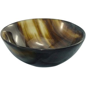 วงกลมธรรมชาติรูปแบบฮอร์นเสิร์ฟชามในร่มตกแต่งบ้านธรรมชาติและสีตกแต่งชาม - Product Image 1