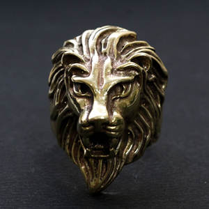 Nouvelle arrivée Lion Face 14 Bague en laiton plaqué or Accessoires de mode Bague brillante pour femme pour mariage et cadeaux - Product Image 1