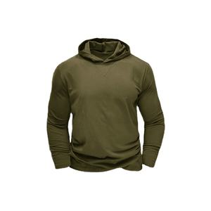 Sudadera con Capucha para Hombre 2024, Color Sólido, Manga Larga, Cuello Alto, Forro Polar, 50% Algodón, 50% Poliéster, Diseño Simple para Exteriores - Product Image 3