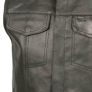 Gilet en cuir Offre Spéciale personnalisé OEM ODM Service gilet en cuir respirant à taux d'usine au prix de gros - Product Image 4