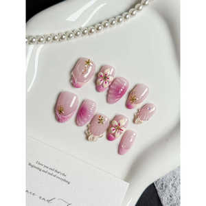 Uñas Postizas Pink Horizon con Elegante Diseño Degradado en Rosa para Decoración de Uñas - Product Image 3