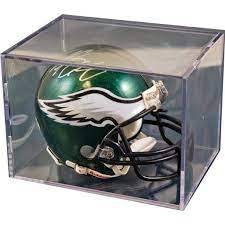 Vitrine de casque de football pleine grandeur en acrylique durable Design transparent élégant protégeant et présentant des souvenirs avec style - Product Image 4