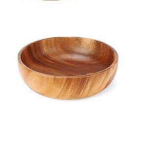 Tazón para servir de madera de acacia, precio al por mayor, para ensaladas, frutas, alimentos, frutos secos, cuencos de madera hechos a mano de alta calidad, tazón de masa a la venta - Product Image 1