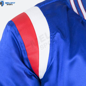 Chaqueta Varsity para Hombre, de Moda, Transpirable, Resistente al Viento, con Cuello Alto, de Satén de Seda, con Logotipo Personalizado en Color, Hecha en Pakistán, Servicio OEM - Product Image 6