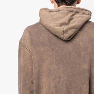 Sudadera con Capucha Personalizada para Hombre, Estilo Vintage, Tejido French Terry Grueso, Corte Holgado, Impresión DTG, Lavado Ácido Decolorado al Sol, con Gráficos - Product Image 2