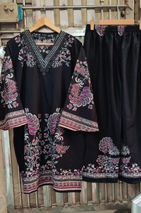 Pakistanais modeste ethnique été court Kameez Pallazzo ethnique manches longues Sharara inde vente en gros Farshi Shalwar Coord ensemble femmes - Product Image 4