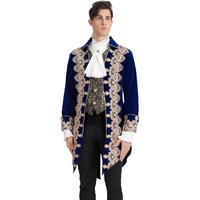 Gilet de costume traditionnel de la Renaissance avec boutons décoratifs, tresse dorée, style régale victorien, pour Halloween, films et séries TV, en polyester, pour homme adulte