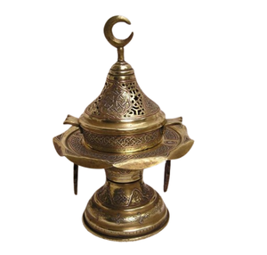 Classique Home Decor Rose Plaqué Or En Laiton Brûleur D'encens À La Main Religieux Indien Artisanat Top Vente - Product Image 6