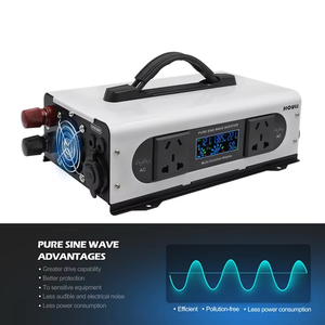 Convertidor de Corriente HOULI de Onda Sinusoidal Pura de 12v 24v DC a 230 Voltios AC 60 HZ 3000w, Inversor de Corriente para Automóvil de 12v a 120v - Product Image 2