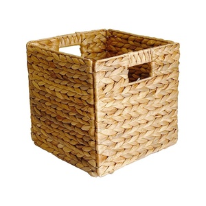 Best-Selling Foldable Water Hyacinth Storage <b>Baskets</b> <b>Wicker</b> Rectangular <b>Laundry</b> Organizer Woven <b>Basket</b> - Product Image 1