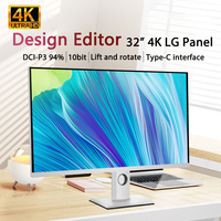 Factory Price New 32-inch IPS Frameless HD HDR LED Monitor 60Hz 10bit Colour Designer Computer Desktop Gaming LCD Monitor Stock